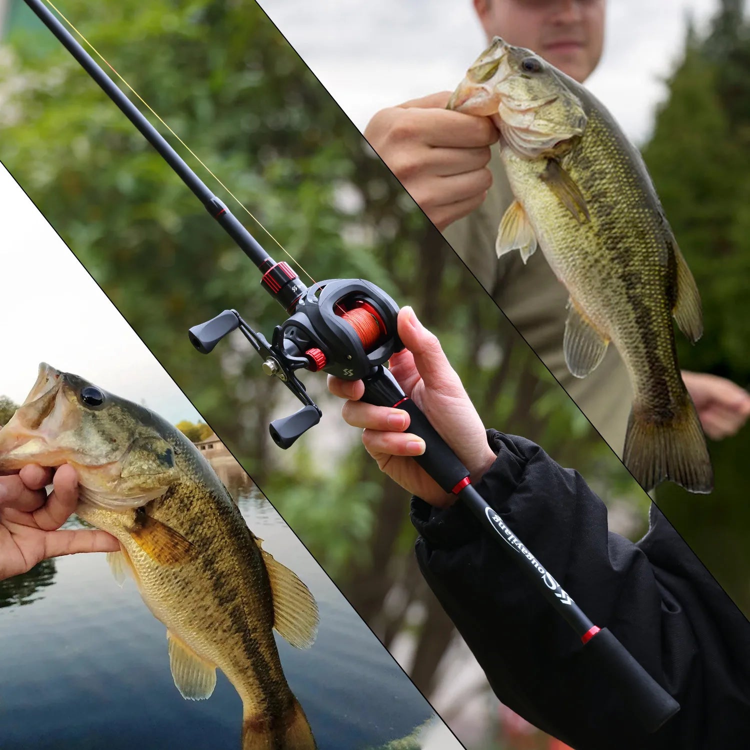 Sougayilang 1.8~2.1m Carbon Fiber Casting Rod and 7.2:1 Gear Ratio Baitcasting Reel Fishing Rod Reel Set Max Drag 10kg for Bass Daniel’s Outdoor Company