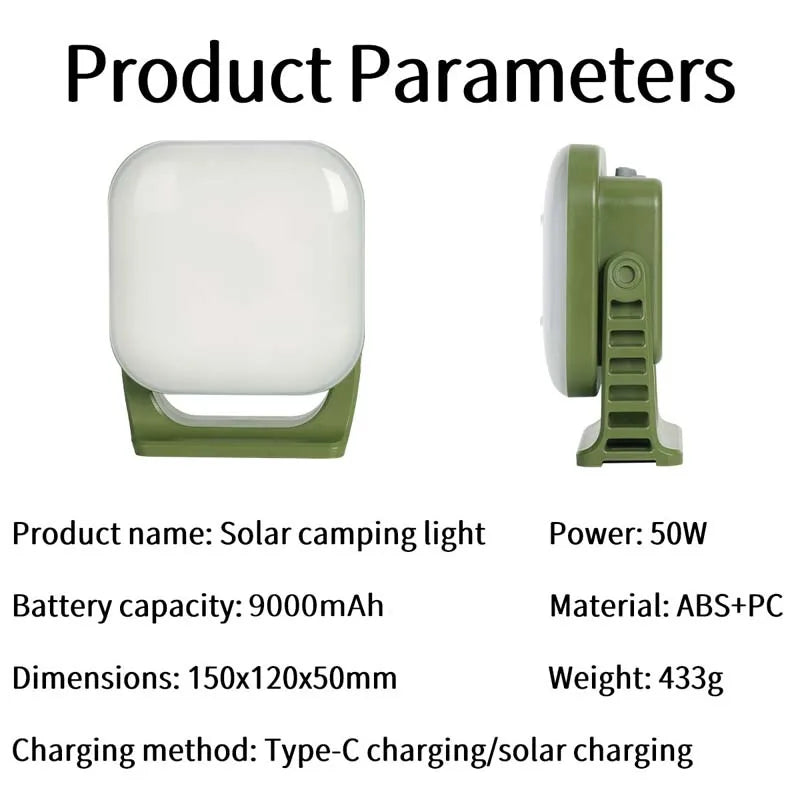 MOSLIGHTING Solar Chargin Tent Strong Light with Magnet Zoom Portable Torch Camping lantern Work Maintenance Lighting 80W LED Daniel’s Outdoor Company