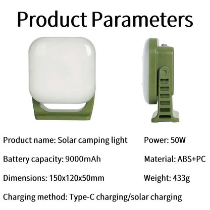 MOSLIGHTING Solar Chargin Tent Strong Light with Magnet Zoom Portable Torch Camping lantern Work Maintenance Lighting 80W LED Daniel’s Outdoor Company