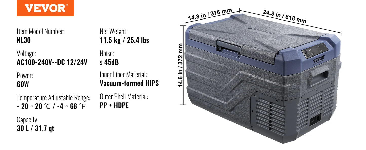 SucceBuy 8L to 75L Car Refrigerator Fridge Portable Icebox Single&Dual Zone w/Blue Tooth Temp Adjustable for Outdoor Camping RV Daniel’s Outdoor Company