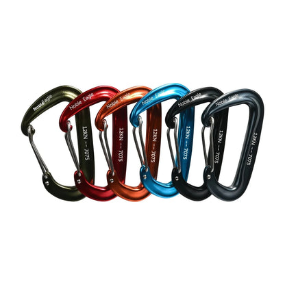 6PCS 12kN Aluminum D Ring Carabiners Heavy Duty Hook Lightweight Outdoor Camping Hiking Clips Buckle Set for Backpack Gear Daniel’s Outdoor Company