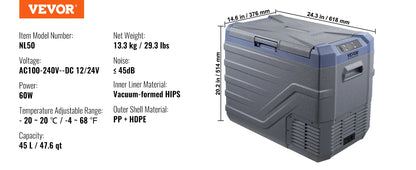 SucceBuy 8L to 75L Car Refrigerator Fridge Portable Icebox Single&Dual Zone w/Blue Tooth Temp Adjustable for Outdoor Camping RV Daniel’s Outdoor Company