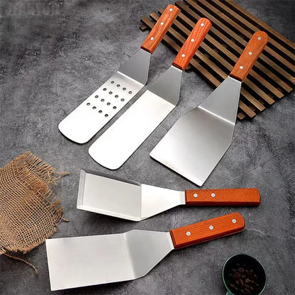 Stainless Steel Spatula and Grill Scraper Non Stick Durable Barbecue Cooking Tools Pizza Shovel Pancake Beef BBQ Utensils Daniel’s Outdoor Company