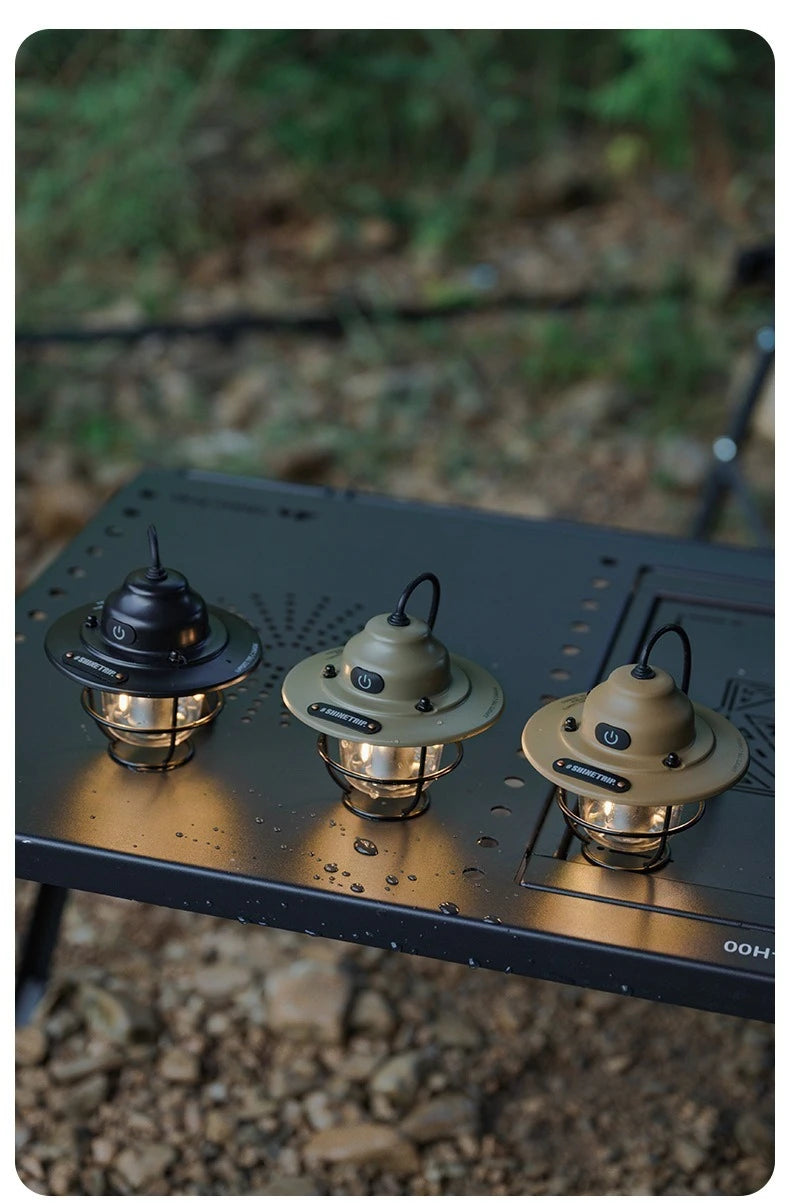 Shine Trip Outdoor Retro Smalldroplight, Campsite Lamp, Atmosphere Lamp, USB Charging Tent Light, LED Camping Hangling Lamp Daniel’s Outdoor Company