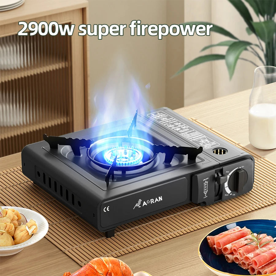 Cassette Stove Household Outdoor Portable Stove Grill 2900W High Fire Gas Stove Suitable for Outdoor Camping Kitchen Barbecue Daniel’s Outdoor Company
