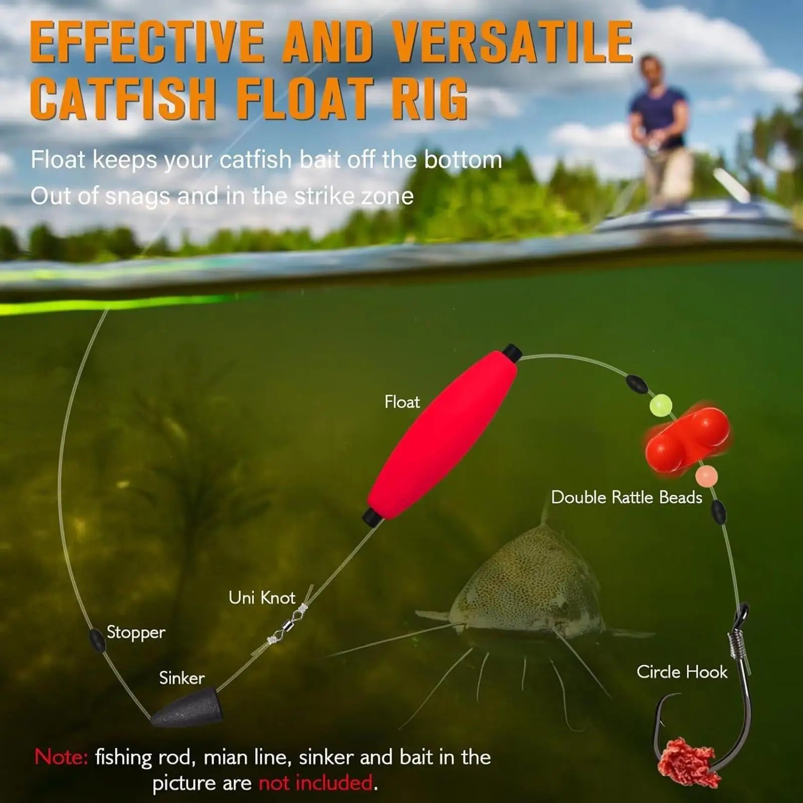 Catfish Fishing Rigs Catfishing Float Rigs Portable Freshwter Tackle Gear For Boyfriend Neighbor Grandfather Uncle Daniel’s Outdoor Company