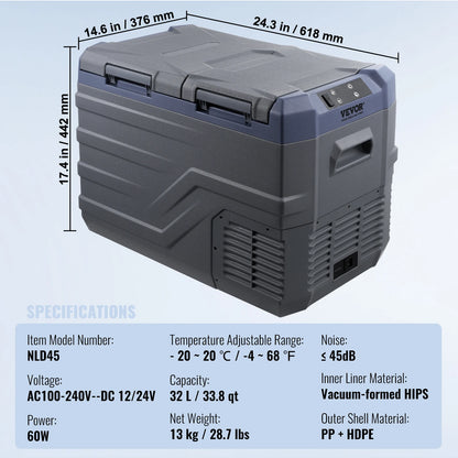 SucceBuy 8L to 75L Car Refrigerator Fridge Portable Icebox Single&Dual Zone w/Blue Tooth Temp Adjustable for Outdoor Camping RV Daniel’s Outdoor Company