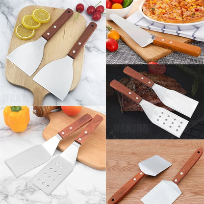 Stainless Steel Spatula and Grill Scraper Non Stick Durable Barbecue Cooking Tools Pizza Shovel Pancake Beef BBQ Utensils Daniel’s Outdoor Company