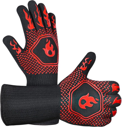 BBQ Grill Gloves High Temp Resistance Fireproof Glove for Grilling Smoking Barbecue - Washable Long Oven Mitts Extreme Hot Proof Daniel’s Outdoor Company