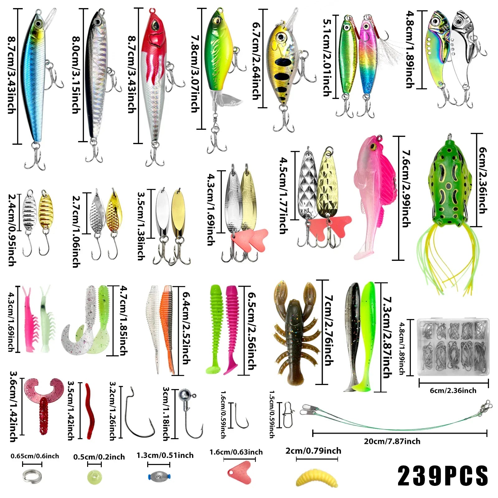 Fishing 83/133/193/239/409pcs Fishing Lure Kit For Trout/Pike/Bass Multi-Lure Fishing Set Layered Tackle Pro Gear Tackle Box Daniel’s Outdoor Company