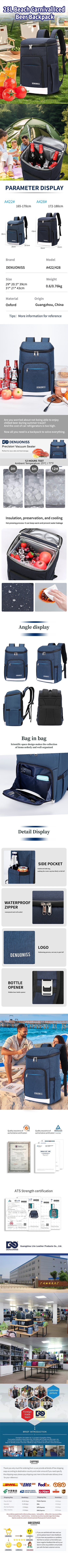 DENUONISS Thermal Cooler Backpack Insulated Cooler Bag Fridge Thickened Waterproof Portable Refrigerated Bag With Bottle Opener Daniel’s Outdoor Company