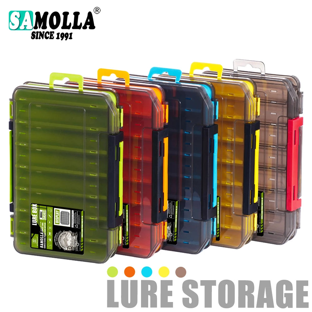 SAMOLLA Double-Sided Compact Tackle Box - Streamline Fishing with Durable, Versatile Organizer for Lures, Hooks, Baits Daniel’s Outdoor Company