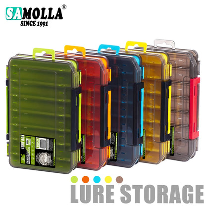 SAMOLLA Double-Sided Compact Tackle Box - Streamline Fishing with Durable, Versatile Organizer for Lures, Hooks, Baits Daniel’s Outdoor Company