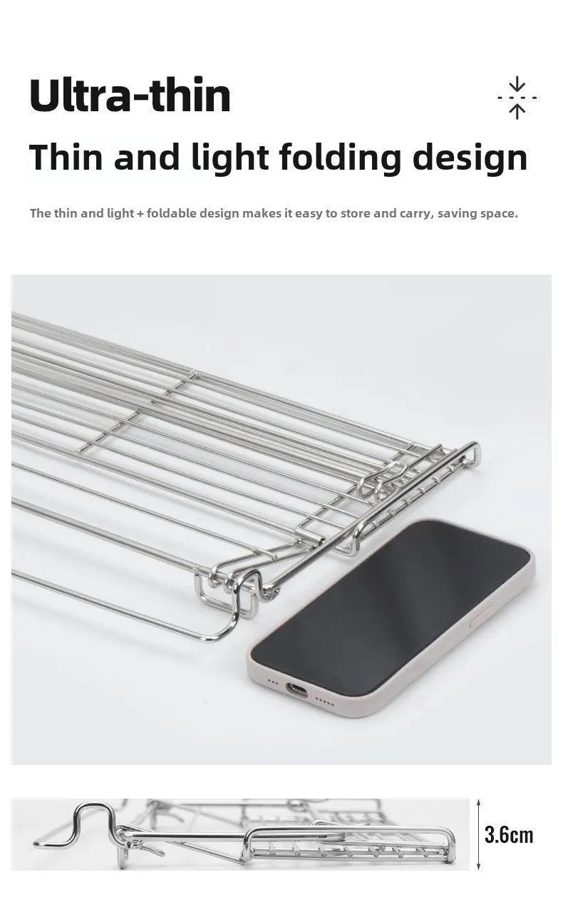 Outdoor Aluminum Table Side Storage Rack Hanging Mesh IGT Table Expansion Bracket Folding Table Extension Basket Folding Rack Daniel’s Outdoor Company