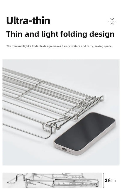 Outdoor Aluminum Table Side Storage Rack Hanging Mesh IGT Table Expansion Bracket Folding Table Extension Basket Folding Rack Daniel’s Outdoor Company