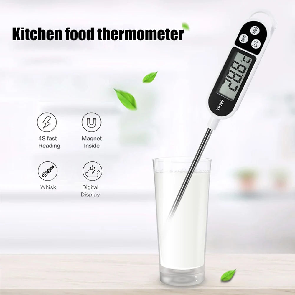 TP300 Electronic Food Thermometer Instant Read Meat Thermometer LCD Display Digital Milk Thermometer for Meat /Cooking /BBQ/Milk Daniel’s Outdoor Company