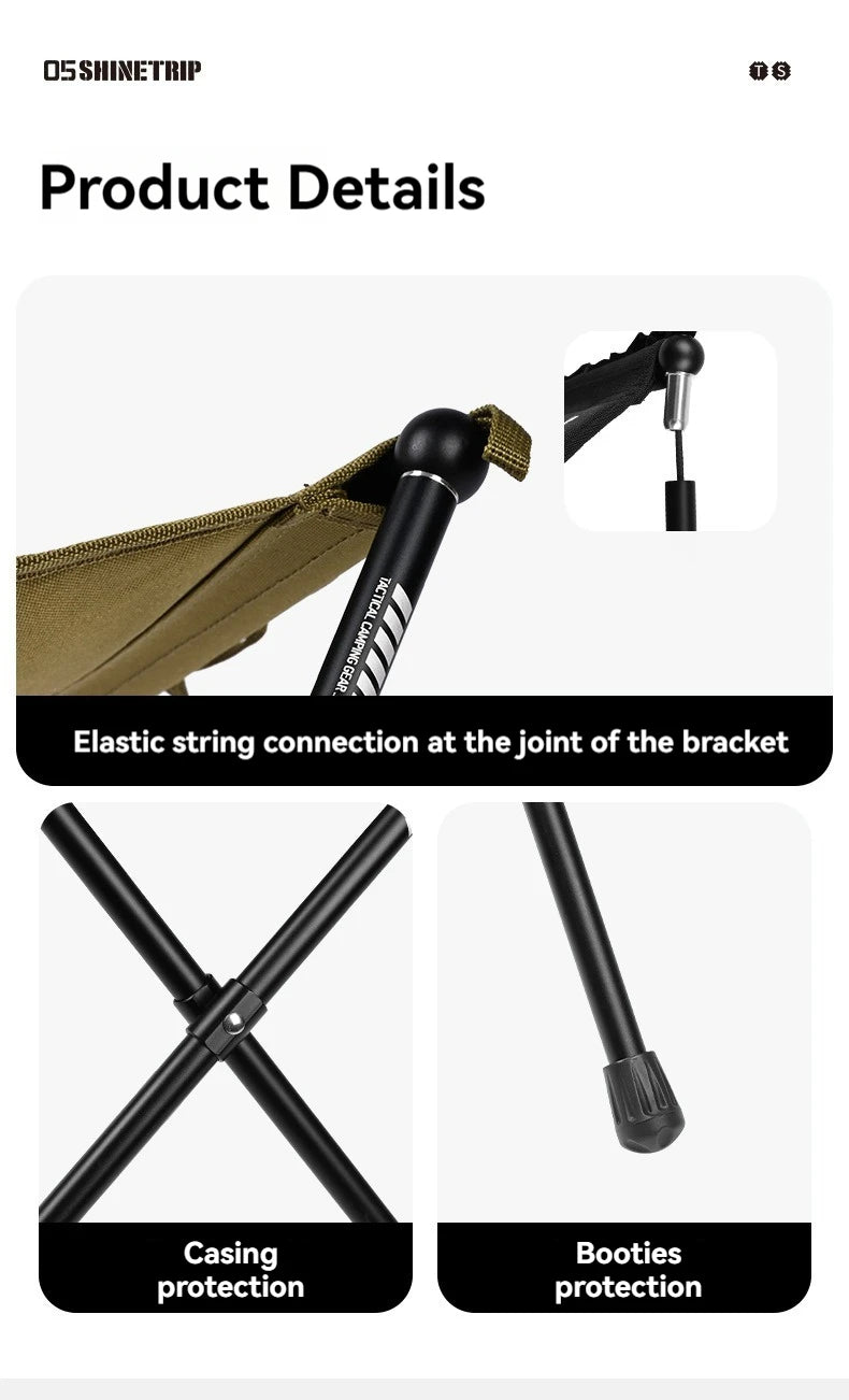 ShineTrip Outdoor 05 Series Mazza Ultra Light Folding Storage Aluminum Alloy Portable Folding Stool Mazza Daniel’s Outdoor Company