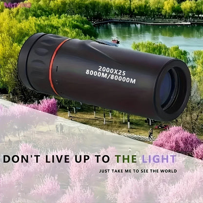 2026 2000X25 HD Monocular Telescope, Compact Portable for Travel, Hiking, Fishing, Camping, Stargazing, Concerts & Bird Watching Daniel’s Outdoor Company
