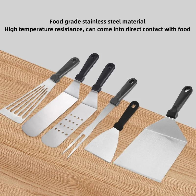 Kitchen Stainless Steel Scraper Cooking Spatula Barbecue Spatula Plate Barbecue Spatula Hamburger Spatula Cooking Utensils Daniel’s Outdoor Company