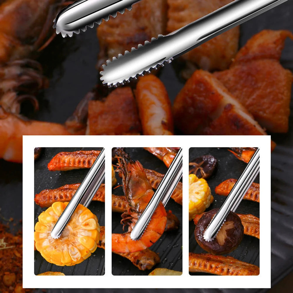 Grill Tongs Stainless Steel Food Tongs Metal Kitchen Tweezers Cooking Utensils for Salad Fish Steak Barbecue Buffet Daniel’s Outdoor Company