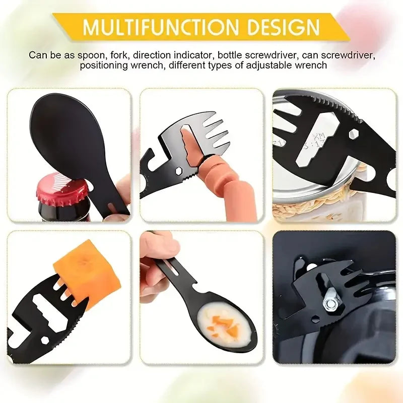 Outdoor Fork Spoon Versatile Outdoor Camping Tool Lightweight Fork Spoon Bottle Opener for Survival Tactical Utility for Easy Daniel’s Outdoor Company