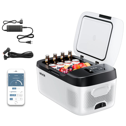 SucceBuy 15L Small Fridge Portable Car Freezer 12V/24V Mini Refrigerator Compressor Cooler for RVs Traveling Camping Outdoor Daniel’s Outdoor Company