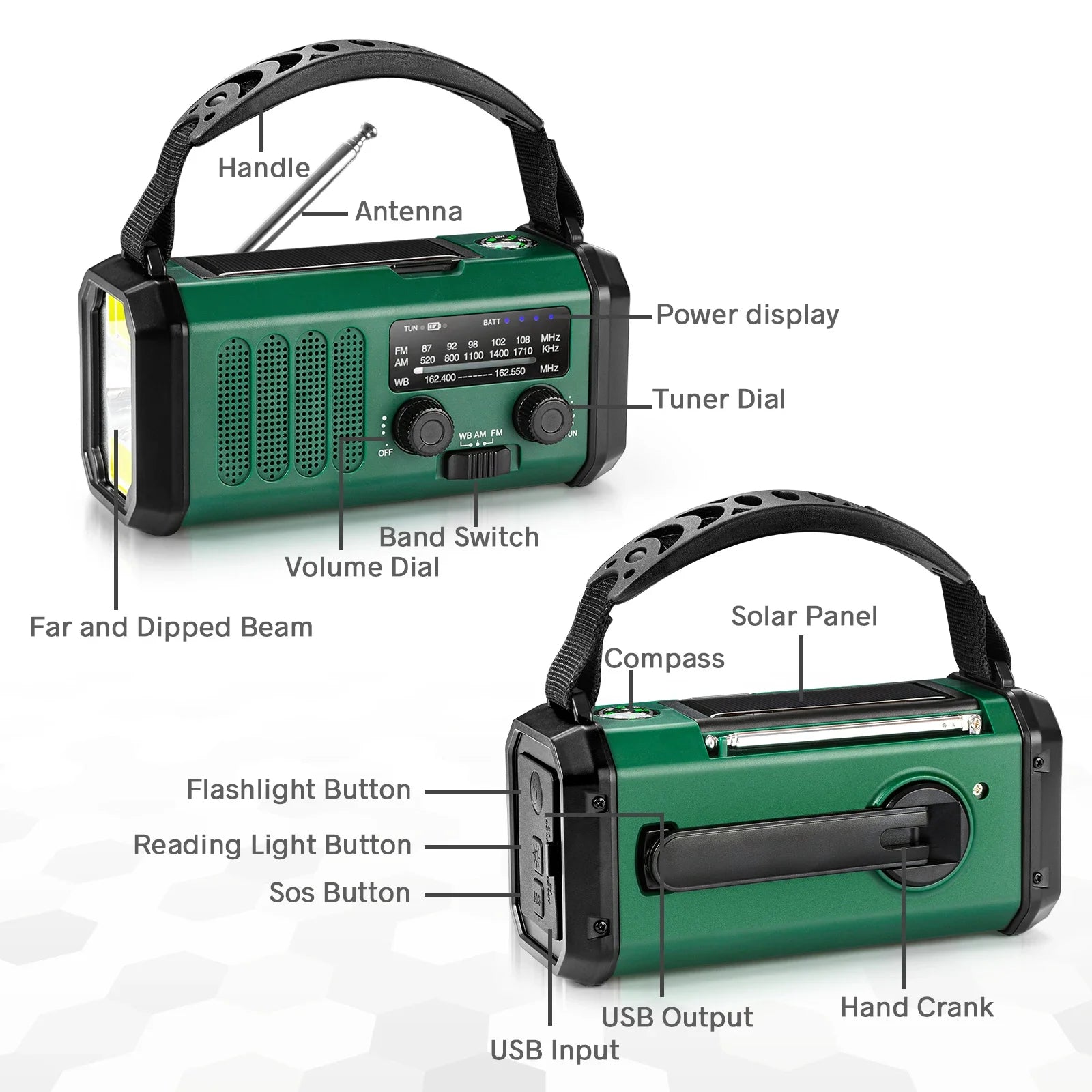 Emergency Radio Dual USB Rechargeable Daniel’s Outdoor Company