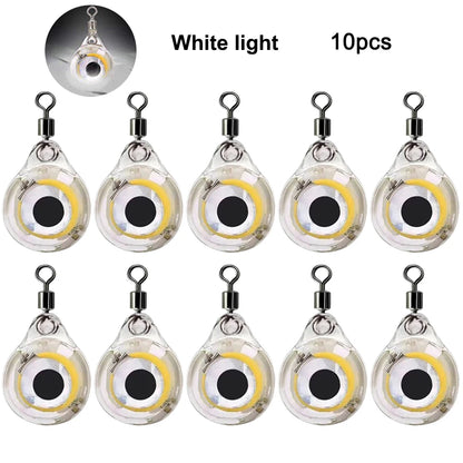 10-100Pcs Mini Fishing Lure Light LED Attracting Fish Light Underwater Eye Shape Fishing Bait Luminous Lure for Attracting Fish Daniel’s Outdoor Company