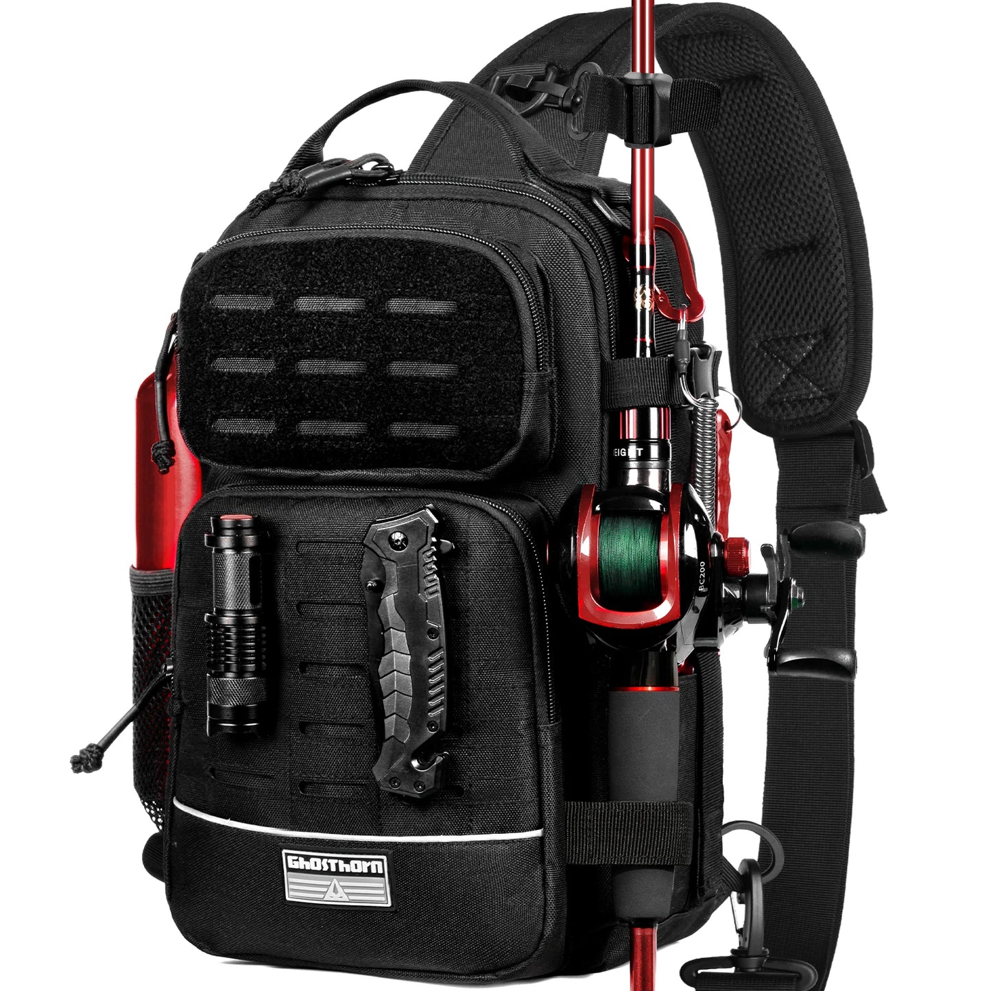Fishing Backpack Tackle Sling Bag -Lightweight Sling Tackle Storage Bag- Fishing Backpack with Rod Holder gifts Daniel’s Outdoor Company