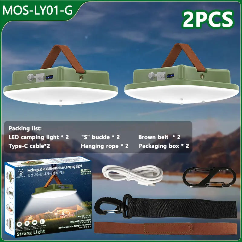 MOSLIGHTING Solar Chargin Tent Strong Light with Magnet Zoom Portable Torch Camping lantern Work Maintenance Lighting 80W LED Daniel’s Outdoor Company