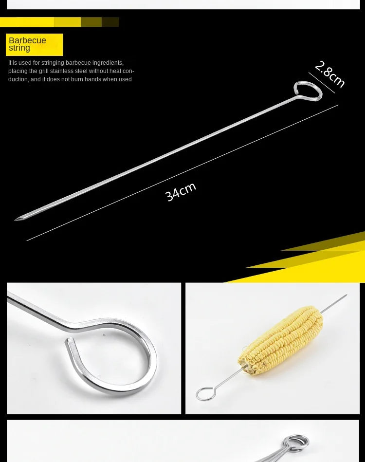Stainless steel oven set barbecue combination tool outdoor BBQ barbecue set barbecue set storage portable cloth bag baking tool Daniel’s Outdoor Company