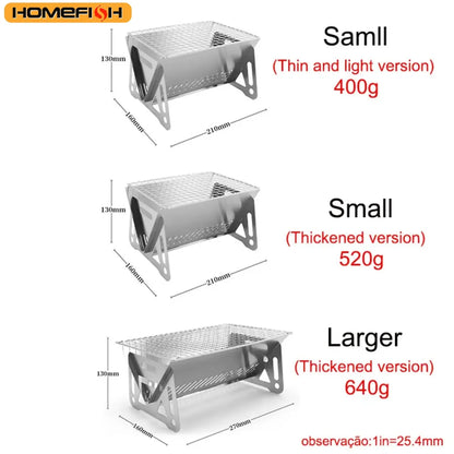 Barbecue Grill Heating Stores Multi-Function Camping BBQ Grill Rack Net Firewood Stove Stainless Steel BBQ Grill Daniel’s Outdoor Company