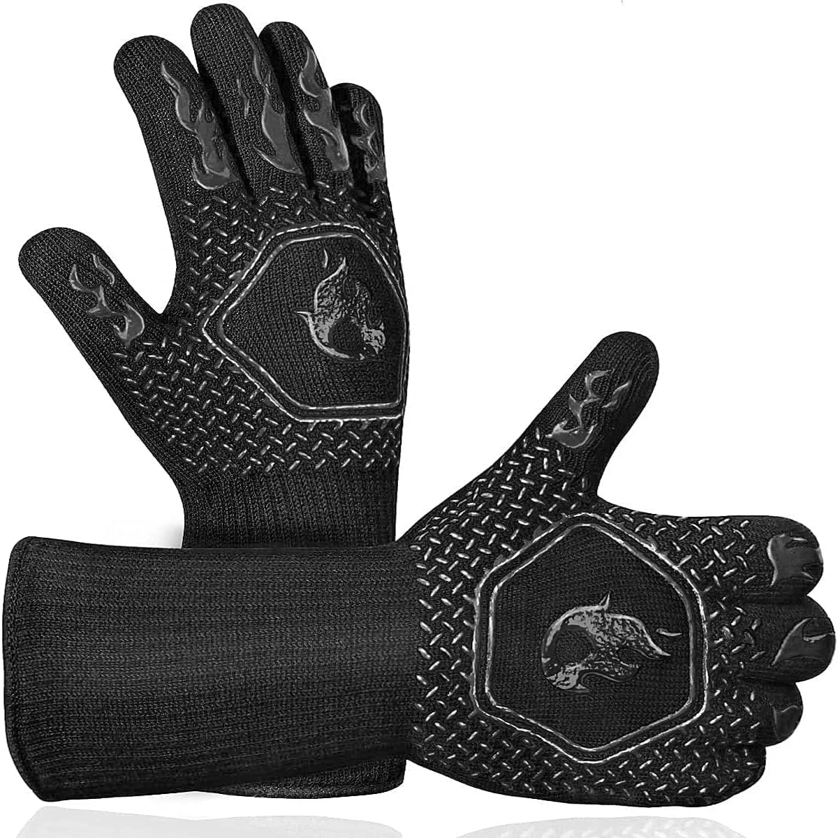 BBQ Grill Gloves High Temp Resistance Fireproof Glove for Grilling Smoking Barbecue - Washable Long Oven Mitts Extreme Hot Proof Daniel’s Outdoor Company