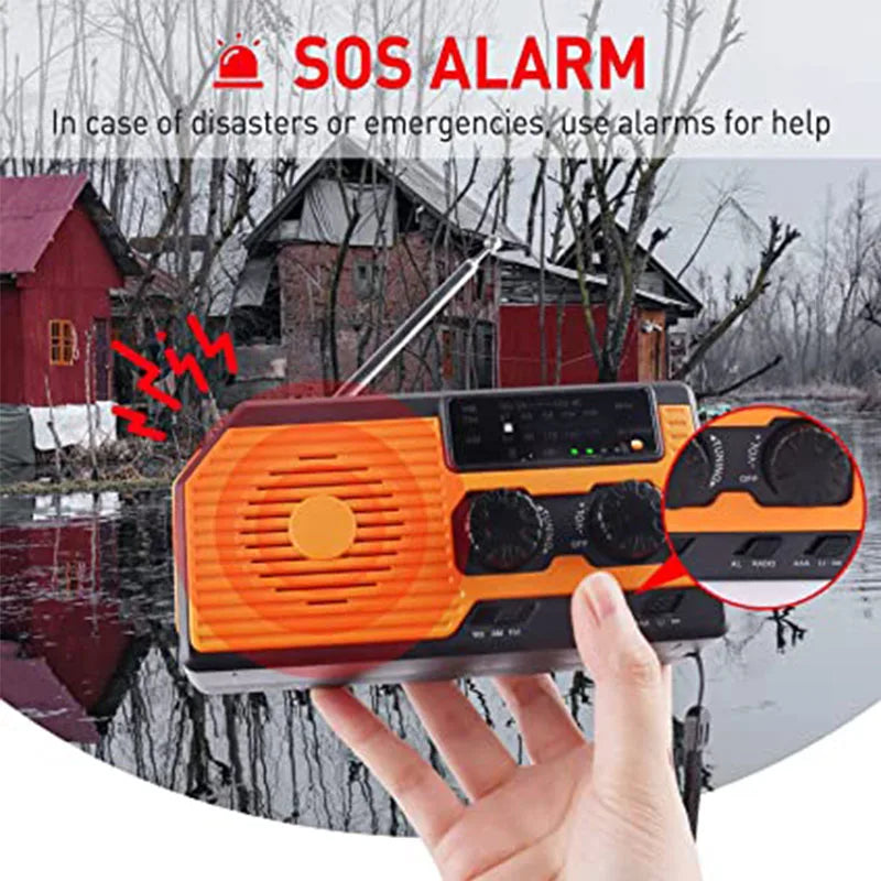 LOTOTG Portable Emergency Solar Power Radio Hand Crank Charging AM/FM Weather Radio Led Reading Flashlight Bank Phone Charger Daniel’s Outdoor Company