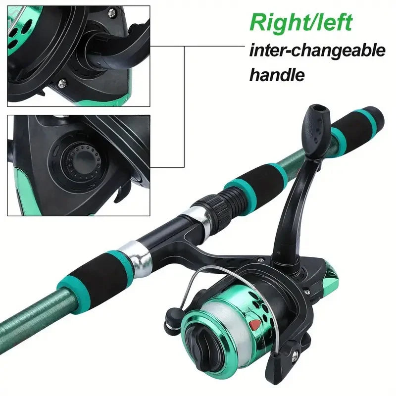 Fishing Pole Set Full Kits With Telescopic Fishing Rod And Spinning Reel Baits Hooks Travel Pole Set Daniel’s Outdoor Company