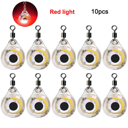 10-100Pcs Mini Fishing Lure Light LED Attracting Fish Light Underwater Eye Shape Fishing Bait Luminous Lure for Attracting Fish Daniel’s Outdoor Company