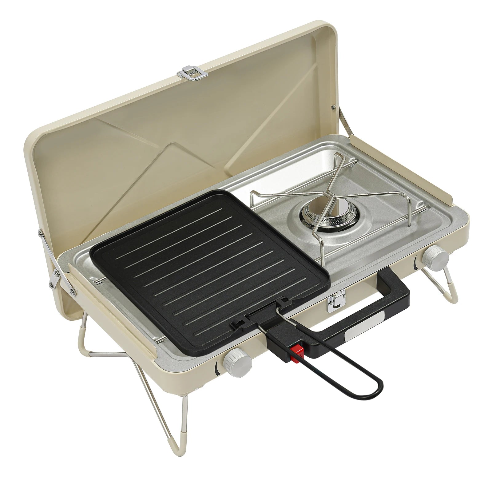 Camping Stove, 2-Burner Camping Stove, Portable Camping Stove for Outdoor Camping, Picnics, Hiking, Caravans, Motorhomes Daniel’s Outdoor Company