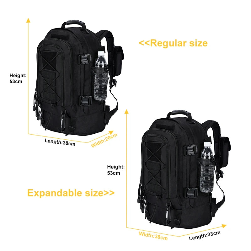 60L Military Tactical Backpack Army Molle Assault Rucksack Outdoor Travel Hiking Rucksacks Camping Hunting mochila hombre Daniel’s Outdoor Company