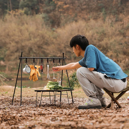 Foldable Camping Tripod Top Plate With Hanging Hole Camping Hanging Rack Top Plate High Strength Bending For BBQ Picnic Hiking Daniel’s Outdoor Company