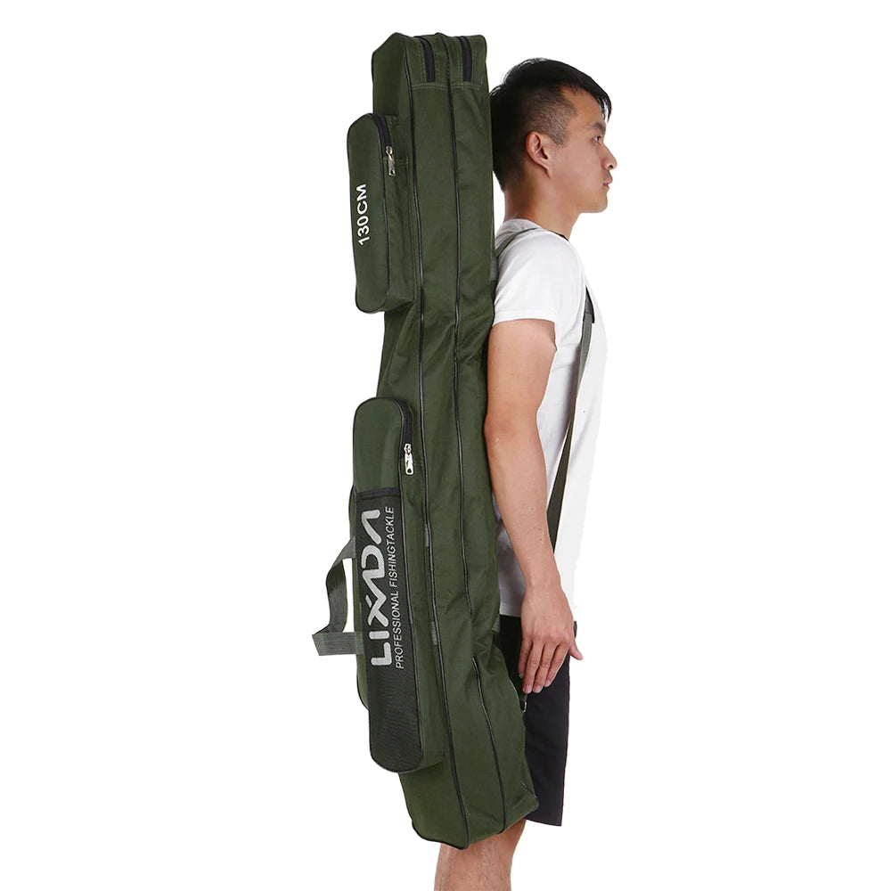 Lixada 100/130/150cm Fishing Bag Portable Folding Fishing Rod Reel Bag Fishing Tackle Carry Case Carrier Bag backpack fishing Daniel’s Outdoor Company