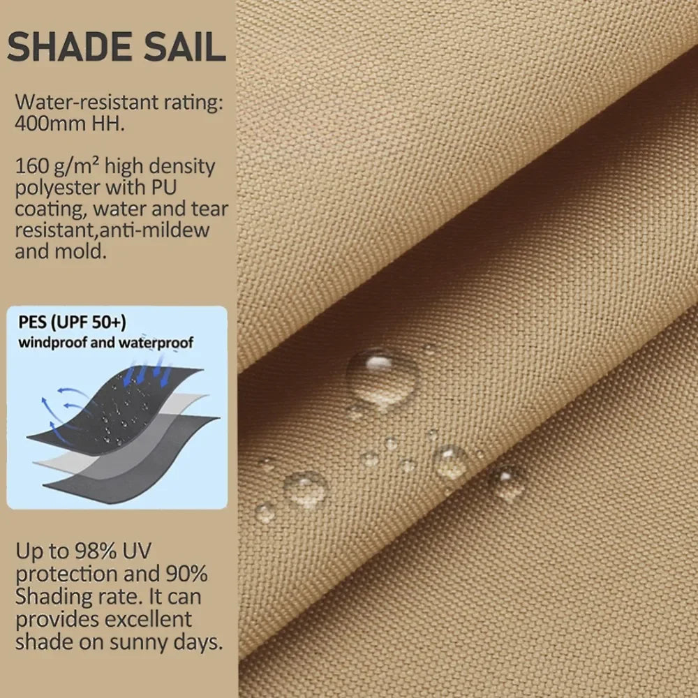 Triangle Sun Shade Sail Canopy UV Block Sunshade Sails Sunscreen for Outdoor Patio Garden Backyard Awning Sunsail with Free Rope Daniel’s Outdoor Company