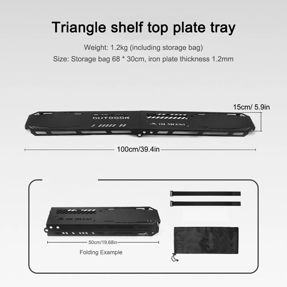 Foldable Camping Tripod Top Plate With Hanging Hole Camping Hanging Rack Top Plate High Strength Bending For BBQ Picnic Hiking Daniel’s Outdoor Company