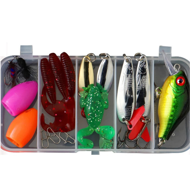 Kit Fishing Lures Set Hard Artificial Wobblers Metal Jig Spoons Soft Lure Fishing Silicone Bait Fishing Tackle Accessories Pesca Daniel’s Outdoor Company