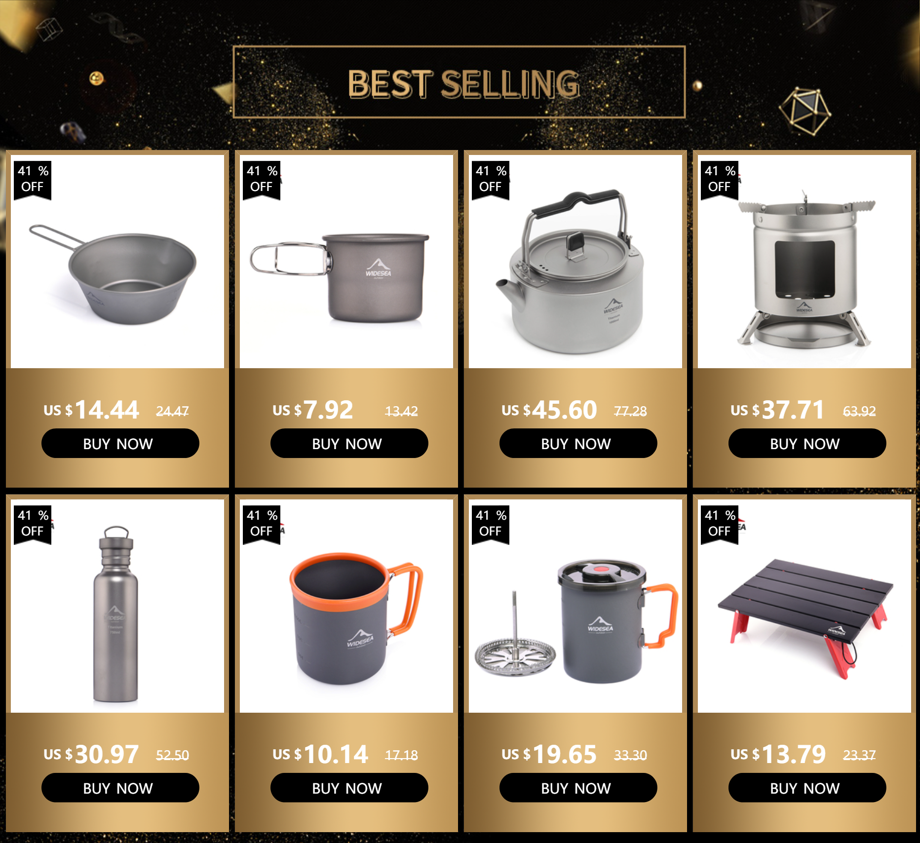 Widesea Camping Mug Titanium Cup Tourist Tableware Picnic Utensils Outdoor Kitchen Equipment Travel Cooking set Cookware Hiking Daniel’s Outdoor Company