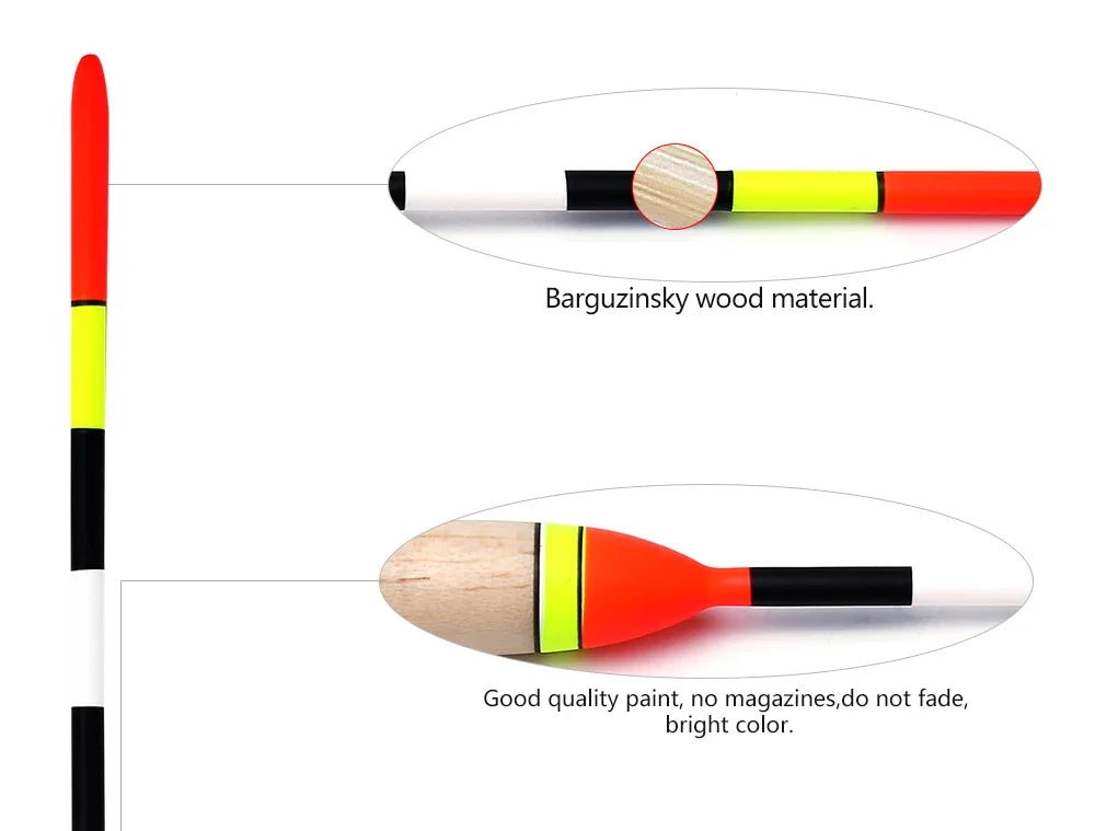 FTK 2g-6g Fishing Float Set 19-23cm 5pcs/pack Barguzinsky Professional Vertical Buoy Accessories Fishing Float Pesca Daniel’s Outdoor Company