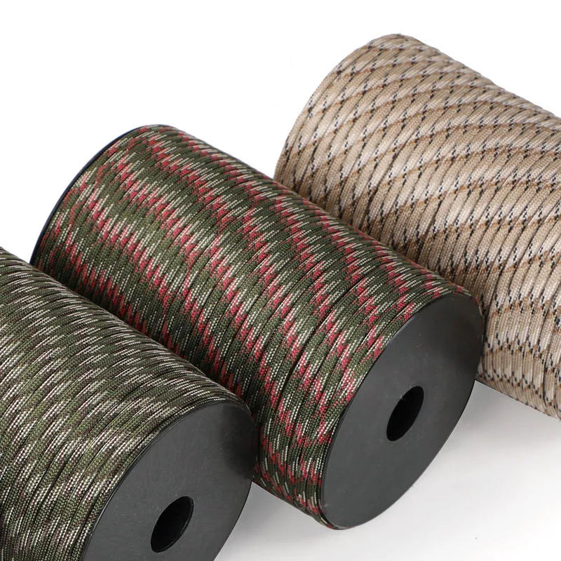 100/50M 550 Military Standard 9-Core Paracord Rope 4mm Outdoor Parachute Cord Survival Umbrella Tent Lanyard Strap Clothesline Daniel’s Outdoor Company