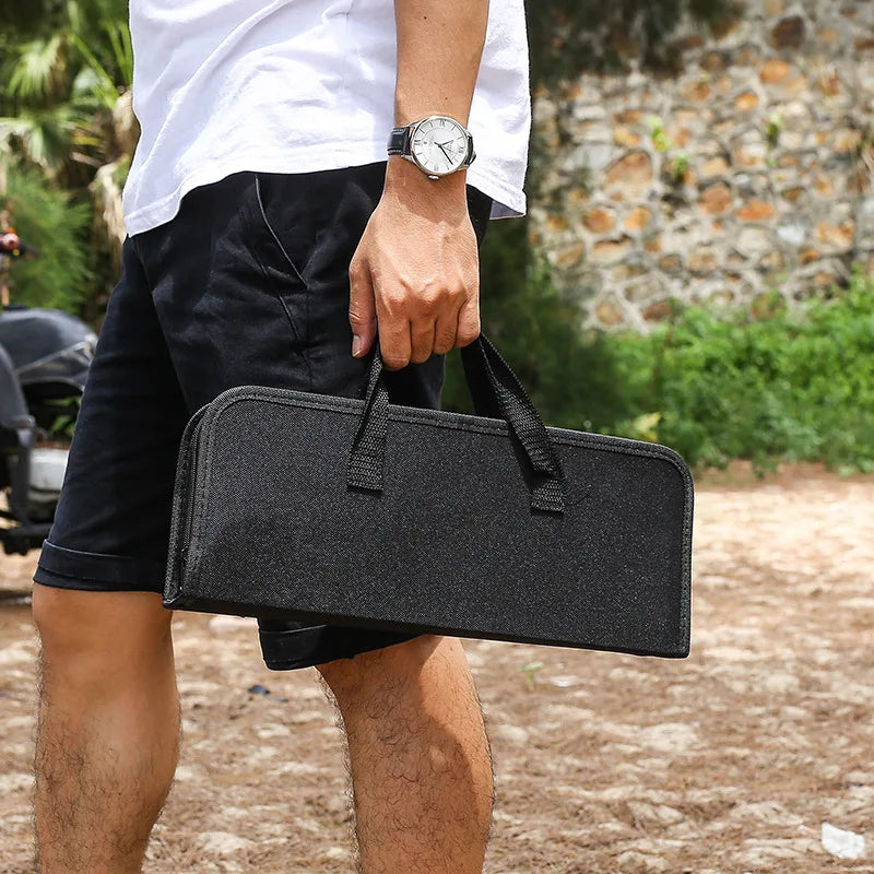 Stainless steel oven set barbecue combination tool outdoor BBQ barbecue set barbecue set storage portable cloth bag baking tool Daniel’s Outdoor Company