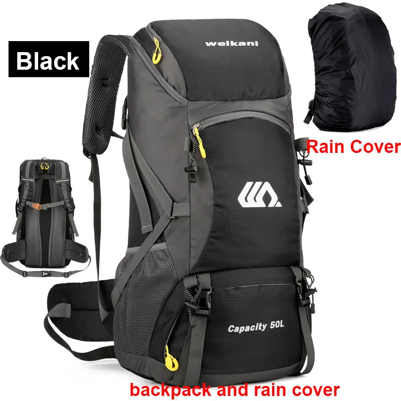 50L Travel Backpack Camping Men Large Hiking Bag Tourist Rucksack Waterproof Outdoor Sports Climbing Mountaineering Bag Luggage Daniel’s Outdoor Company