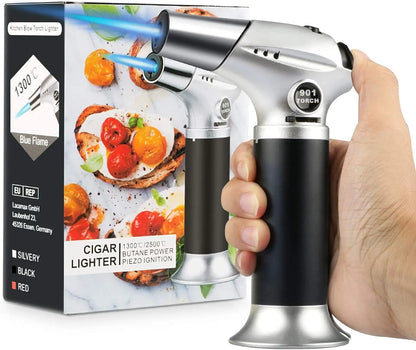 Adjustable Flame Refillable Kitchen Torch for Baking, BBQ, Brulee Creme, DIY Soldering - Butane Gas Not Included Daniel’s Outdoor Company