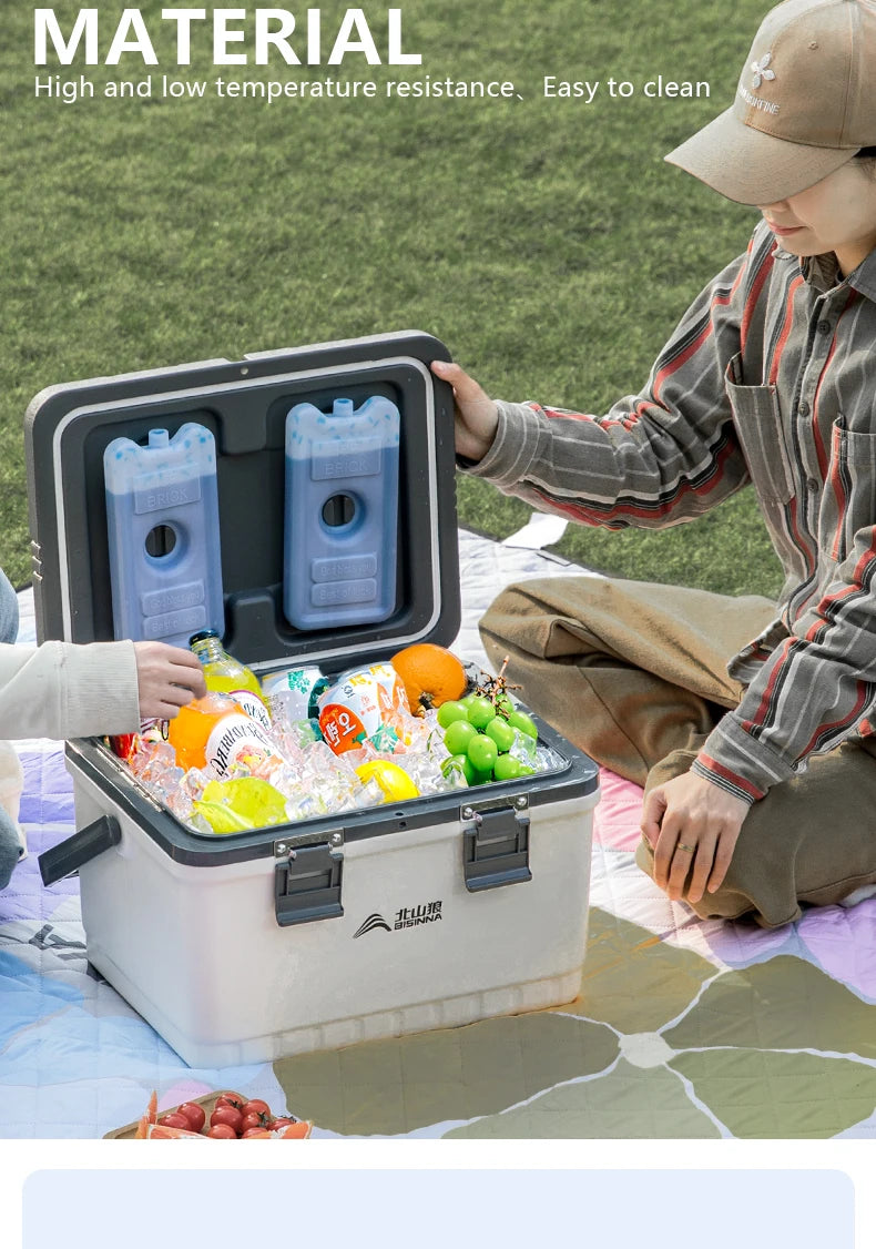 BISINNA Camping Ice Box Large Capacity Car Refrigerator Portable Cooler Box Outdoor Beach Fishing Picnic Barbecue Ice Bucket Daniel’s Outdoor Company